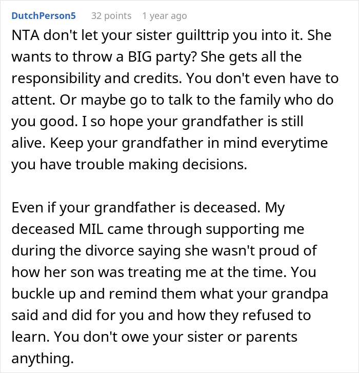 Woman Rejects Sister&rsquo;s Request To Help With Parents&rsquo; Anniversary After Years Of &lsquo;Favoritism&rsquo;