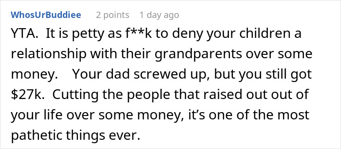 Parents Regret Blowing 90% Of Kid&rsquo;s Inheritance After Being Banned From Meeting Their Grandkids