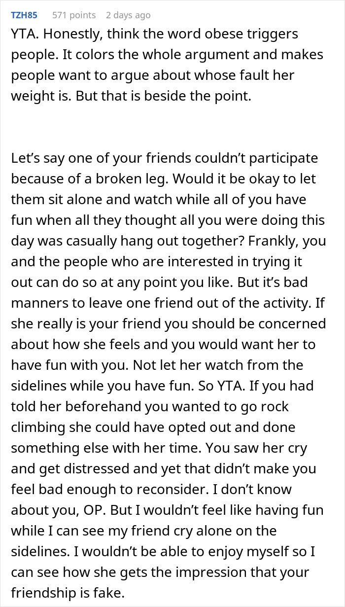 Friends Leave Obese Woman Behind As Her Weight Won&rsquo;t Let Her Rock Climb, Drama Ensues