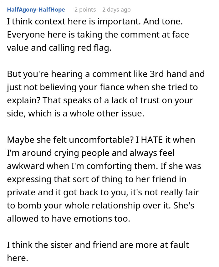 Bad Joke Ruins Engagement As Man&rsquo;s Sister Reveals What Fianc&eacute;e&rsquo;s Been Saying Behind His Back