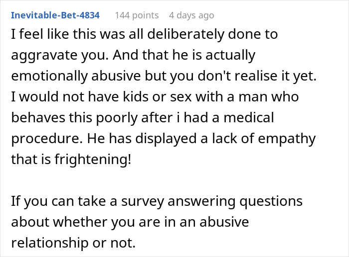 “AITAH For Being Mad At My Husband For His Behavior After I Got An IUD Inserted?”: Woman Gets A Wake-Up Call “AITAH For Being Mad At My Husband For His Behavior After I Got An IUD Inserted?”: Woman Gets A Wake-Up Call