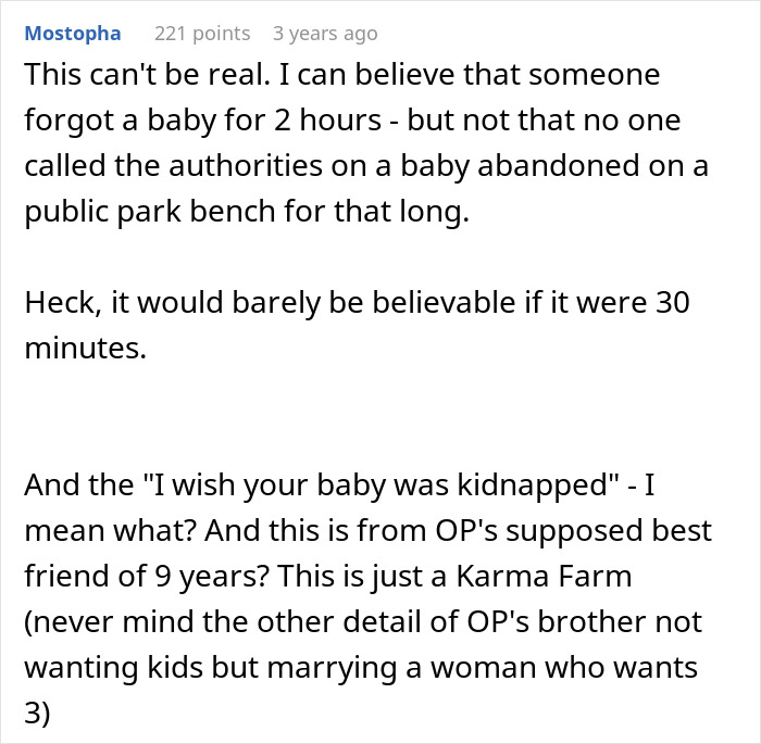 “AITA For Refusing To Attend My Brother’s Wedding After My SIL Left My 2-Month-Old On A Park Bench?” “AITA For Refusing To Attend My Brother’s Wedding After My SIL Left My 2-Month-Old On A Park Bench?”