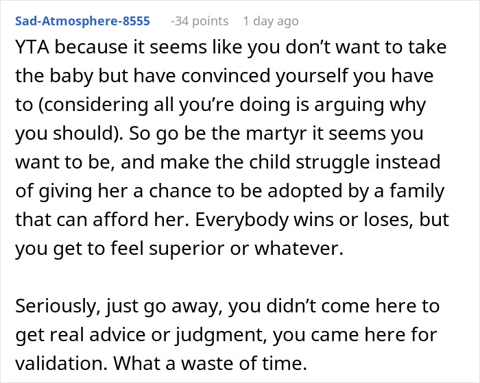 Parents Accuse Daughter Of Abandoning Sister's Baby After She Refuses To Adopt Her