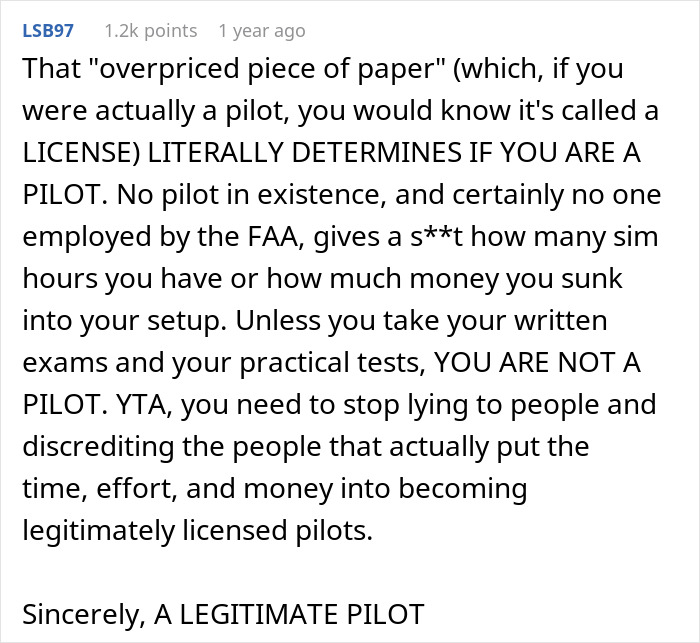 Wife Forced To Sleep On Couch After Refusing To Call Husband A Pilot As He’s Never Flown A Plane Wife Forced To Sleep On Couch After Refusing To Call Husband A Pilot As He’s Never Flown A Plane