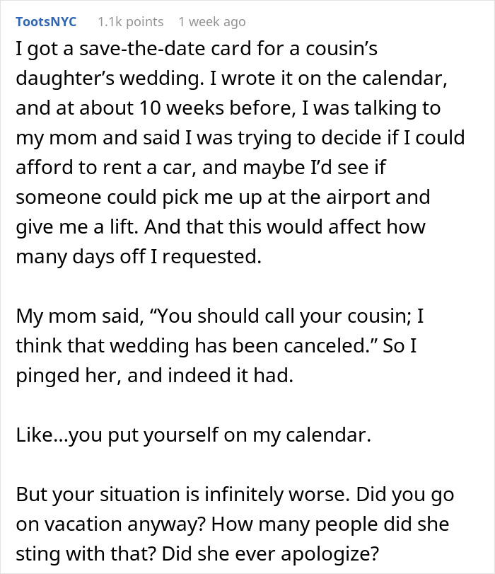 Bride Doesn&rsquo;t Bother To Inform Destination Wedding Guests About Change Of Plans, Aunt Is Furious