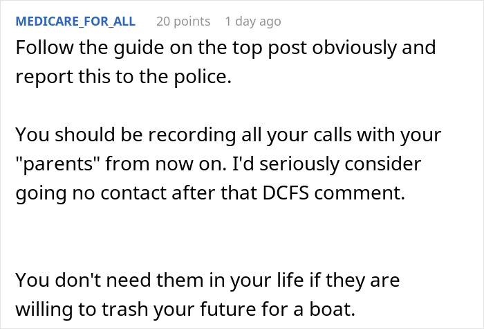 Drama Erupts After Mom Takes $30K Loan In Child's Name To Buy Boat, They Want To Report Her