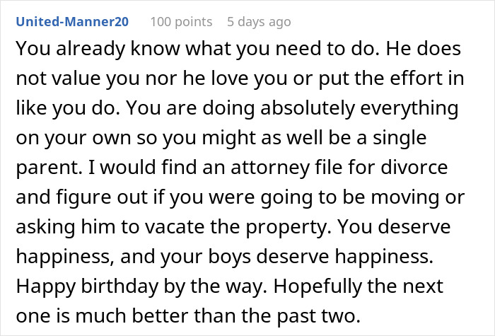 Wife Decides She&rsquo;s Had Enough Of Her Marriage After Husband Ruins Her Birthday For The 2nd Time