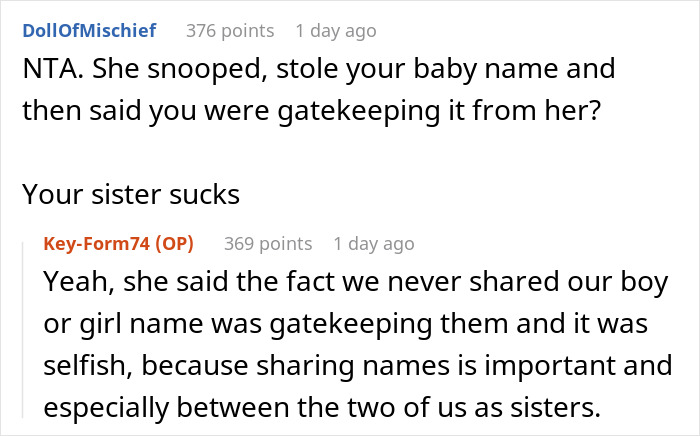 &ldquo;AITA For Leaving The Hospital After My Sister Gave Birth And Announced The Name Of Her Baby?&rdquo;