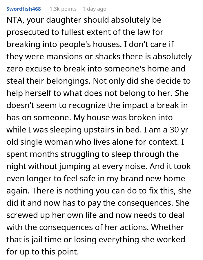 Daughter Faces Consequences Of Her Crime, Blames Dad For Not Helping Her Avoid Punishment