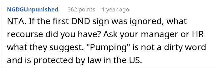 Mom Finds A Way To Keep Coworkers From Disturbing Her While She Pumps, Makes Them Uncomfortable