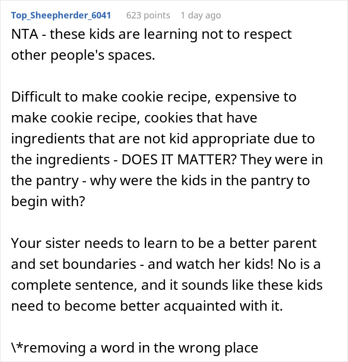 &ldquo;[Am I The Jerk] For Not Letting My Sister&rsquo;s Kids Eat My Special Cookies?&rdquo;