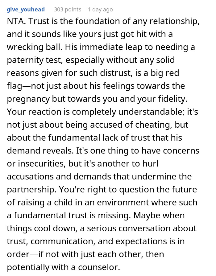 &ldquo;You Should Require An IQ Test&rdquo;: Pregnant Woman Shocked After Husband Asks For A Paternity Test