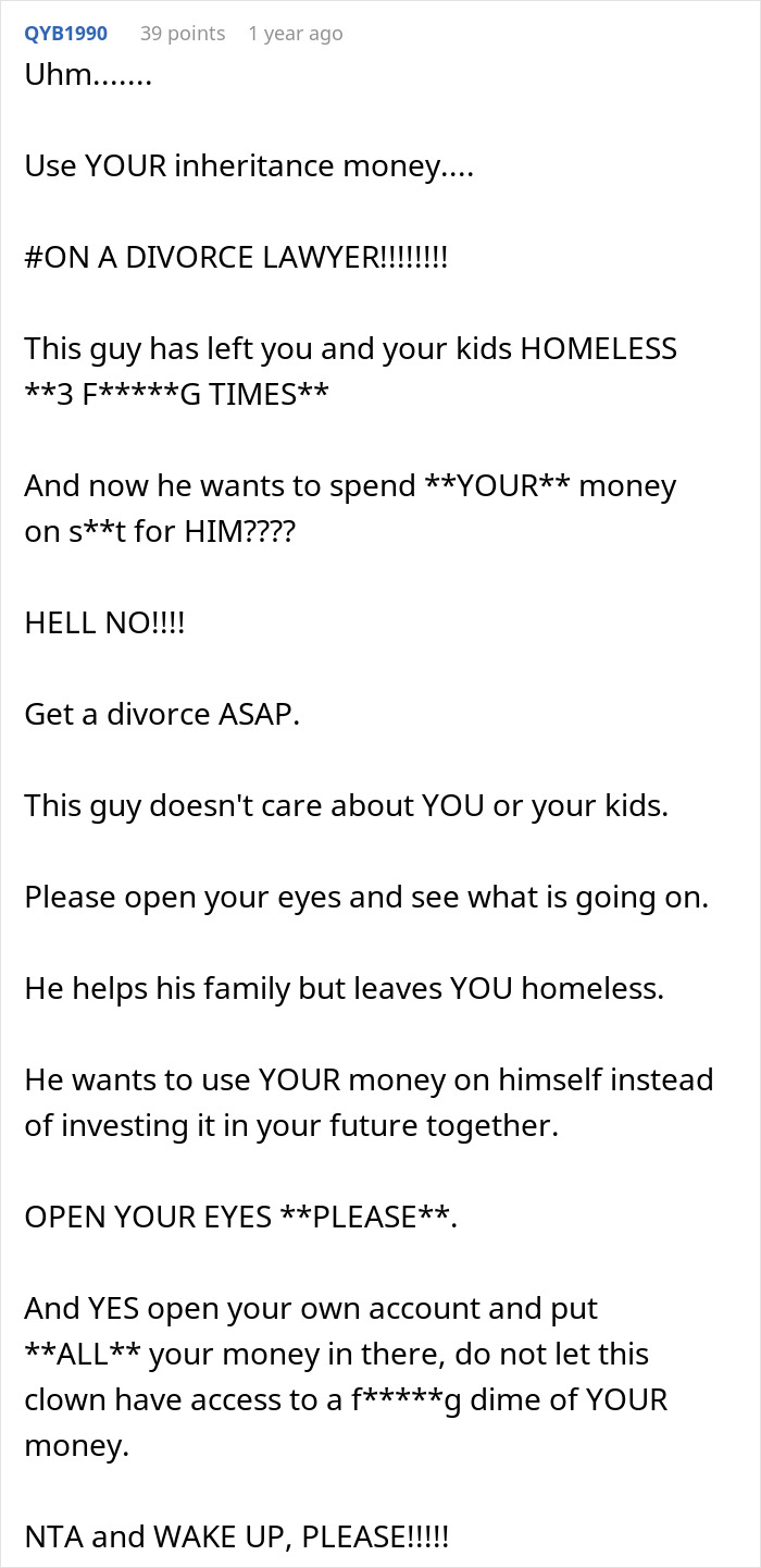Irresponsible Man Drives Family To Homelessness 3 Times, Expects Wife To Share Her Inheritance Irresponsible Man Drives Family To Homelessness 3 Times, Expects Wife To Share Her Inheritance
