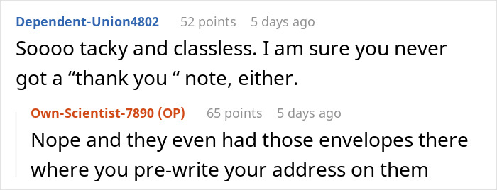 Newlyweds Ask Woman To Return Their Wedding Gift After They Didn&rsquo;t Even Invite Her