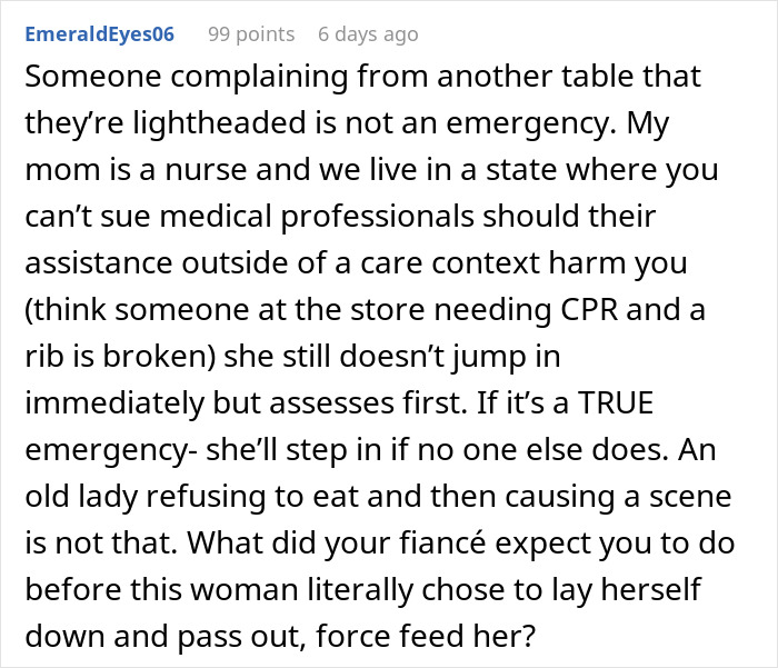 &ldquo;I Just Kept Eating&rdquo;: Nurse Confused Why Fiance Won&rsquo;t Live With Him After He Ignores Emergency
