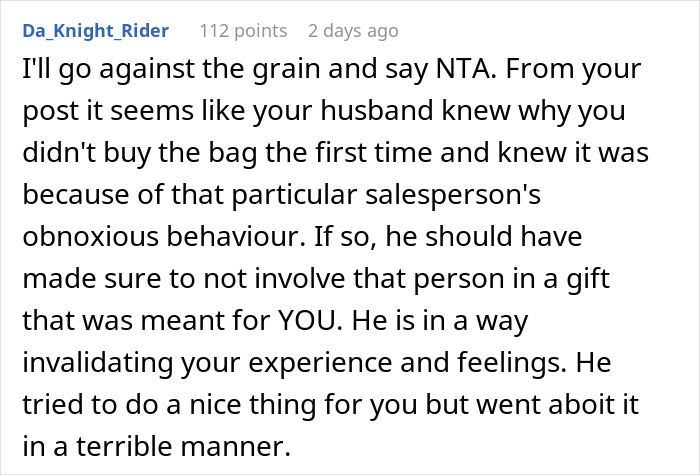 Wife Has A ‘Pretty Woman’ Moment, Returns Hubby’s Gifted Bag To Spite Rude Sales Assistant Wife Has A ‘Pretty Woman’ Moment, Returns Hubby’s Gifted Bag To Spite Rude Sales Assistant