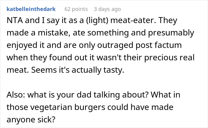 Couple Take Offense At Grandkid’s Veggie Meat, But Don’t Notice A Thing When They Eat It By Mistake Couple Take Offense At Grandkid’s Veggie Meat, But Don’t Notice A Thing When They Eat It By Mistake