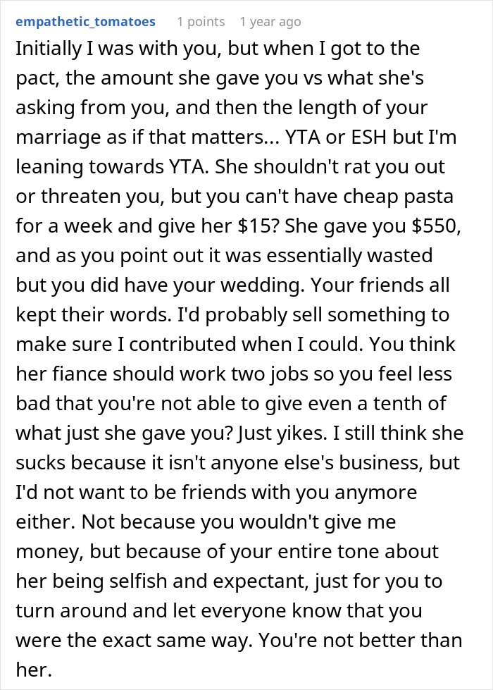 Woman Called &ldquo;Selfish&rdquo; For Refusing To Help Fund Friend&rsquo;s Wedding, People Agree With The Bride