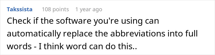 Woman Maliciously Complies With &ldquo;No Abbreviations&rdquo; Rule, Makes Supervisor Look Stupid