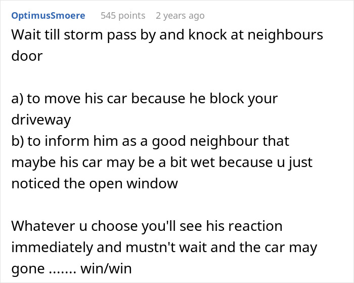 Neighbor Leaves Car Blocking Person&rsquo;s Driveway, They Stand Back And Let Nature Take Revenge