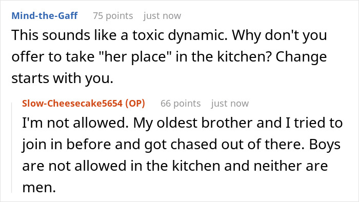 Man’s Family Jealous Of Wife's Cooking, Cause Fuss When She Hangs With Guys Instead Of Cooking Man’s Family Jealous Of Wife's Cooking, Cause Fuss When She Hangs With Guys Instead Of Cooking