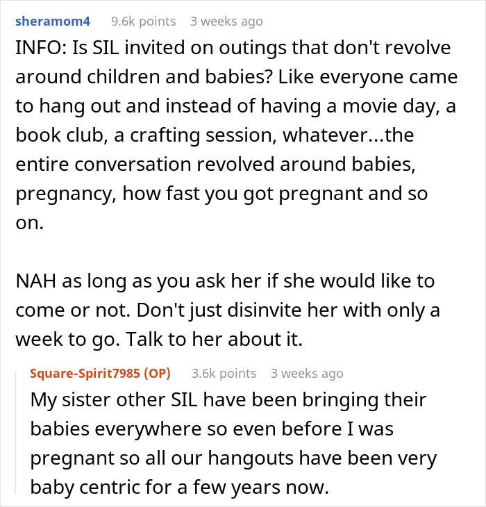 Pregnant Woman Wonders If It's Rude To Exclude Infertile SIL Who&rsquo;s Prone To Emotional Outbursts