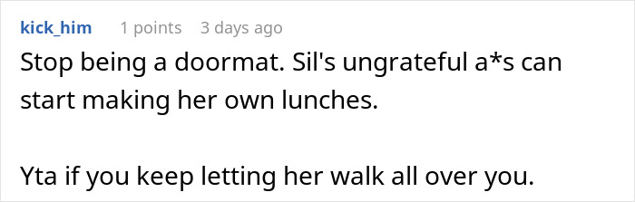 Woman Cooks For Her SIL Every Day, Gets Complaints About The Meals Being Too &ldquo;Bourgeois&rdquo;