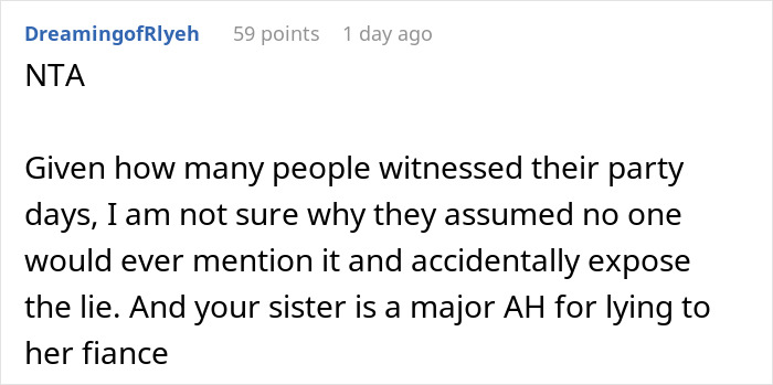 Woman&rsquo;s Wild Past Comes Back To Haunt Her After Sis Accidentally Tells Her Fianc&eacute; About It