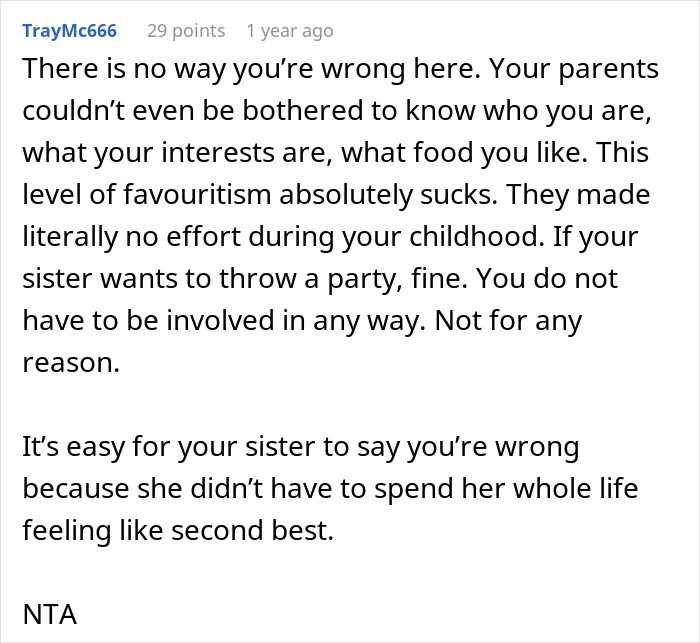 Woman Rejects Sister&rsquo;s Request To Help With Parents&rsquo; Anniversary After Years Of &lsquo;Favoritism&rsquo;