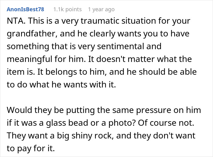 Bride-To-Be Wants Stepsister&rsquo;s Heirloom Diamond For Engagement Ring, But Grandpa Says &ldquo;No Way&rdquo;