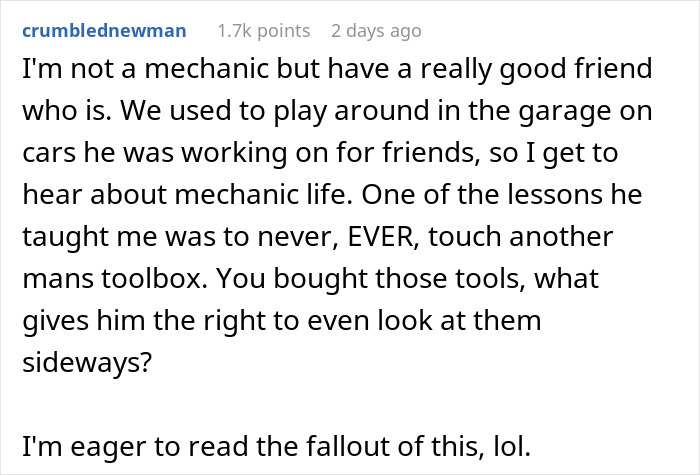 Veteran Mechanic&rsquo;s Toolbox Showdown Leaves Shop In Turmoil As New Boss Faces The Consequences