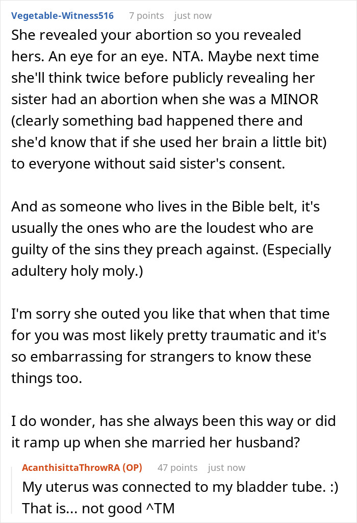 Sis Exposes Woman&rsquo;s Secret Abortion To Her Pro-Life Husband After Constant Shaming, Takes Heat