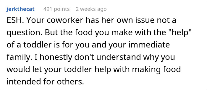 Mom Serves Dessert Made With Her 2YO At Office Potluck, Colleague Reports Her To HR Mom Serves Dessert Made With Her 2YO At Office Potluck, Colleague Reports Her To HR
