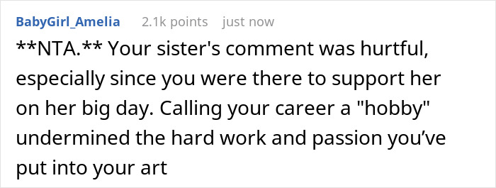 Bride Insults Sis At The Wedding, Says Her Job Is A “Little Hobby”, Livid When She Leaves The Event Bride Insults Sis At The Wedding, Says Her Job Is A “Little Hobby”, Livid When She Leaves The Event