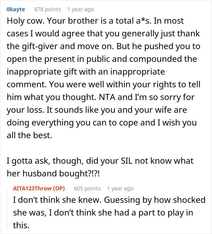 &ldquo;Inconsiderate, Insecure, Pompous&rdquo;: Brother's Thoughtless Gift Leads To Showdown At Dinner