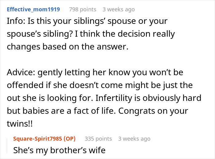 Pregnant Woman Wonders If It's Rude To Exclude Infertile SIL Who&rsquo;s Prone To Emotional Outbursts