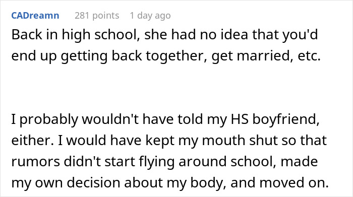 Pro-Choice Man Shocked To Find That Wife Had An Abortion When They Dated In High School
