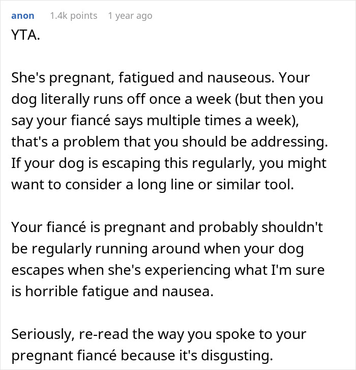 Guy Screams At Pregnant Fiancée For Refusing To Help Him Find Dog That Escapes Once A Week Guy Screams At Pregnant Fiancée For Refusing To Help Him Find Dog That Escapes Once A Week