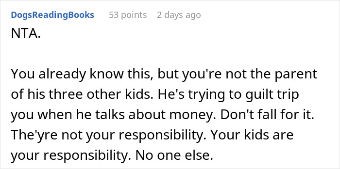 &ldquo;AITA For Reminding My Ex I&rsquo;m Only Responsible For Our Children And Not All Of His Kids?&rdquo;