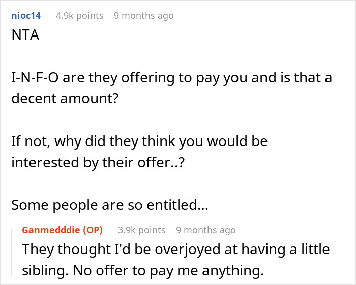 Teenager Rejects Father&rsquo;s Request To Babysit Newborn Half Brother For Three Hours Daily