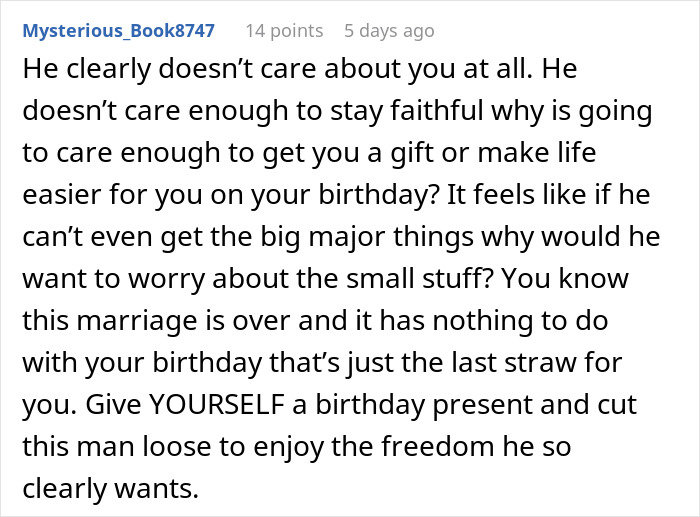 Wife Decides She&rsquo;s Had Enough Of Her Marriage After Husband Ruins Her Birthday For The 2nd Time