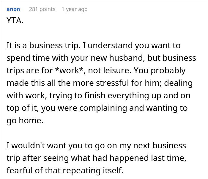Netizens Call Out Nagging Wife Who Forced Hubby To Take Her Along On Work Trip And Ruined It
