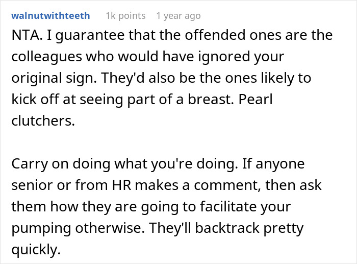 Mom Finds A Way To Keep Coworkers From Disturbing Her While She Pumps, Makes Them Uncomfortable