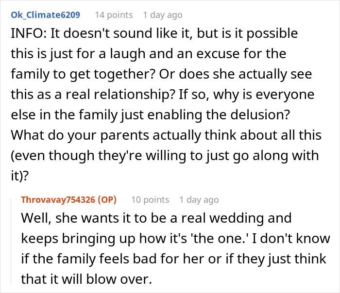 Man Refuses To Attend Sister's Wedding To A Digital Character, She Throws Fit, Calls Him A Monster Man Refuses To Attend Sister's Wedding To A Digital Character, She Throws Fit, Calls Him A Monster