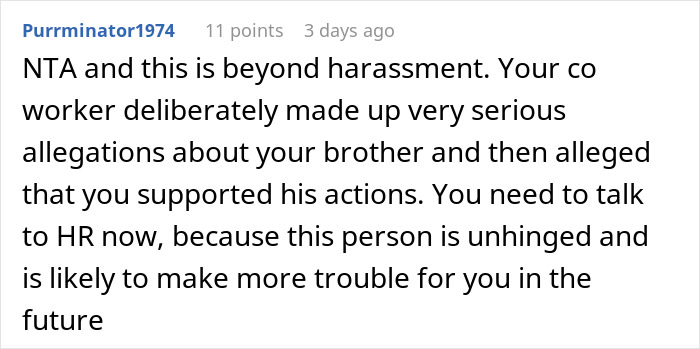 Woman Gets Bashed For Not Mentioning Her Brother Is Dead After Coworker Spread Rumors About Him Woman Gets Bashed For Not Mentioning Her Brother Is Dead After Coworker Spread Rumors About Him
