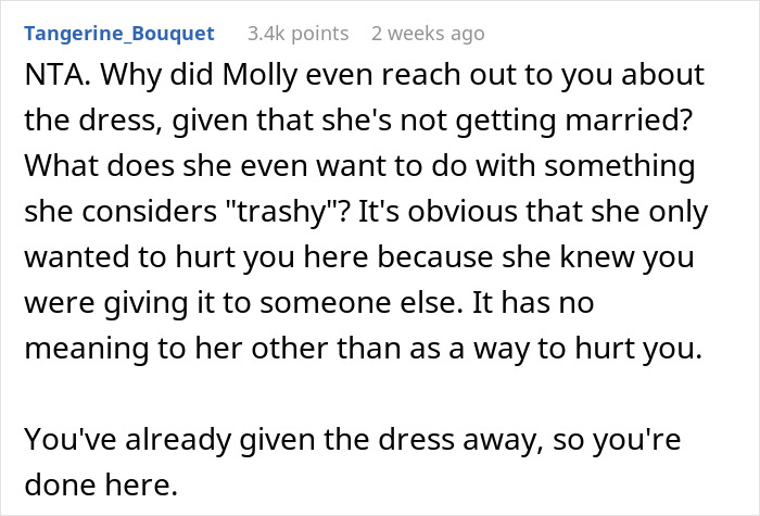 Stepdaughter Insults Woman's Wedding Dress, Creates Drama After She Gives It To Future DIL Stepdaughter Insults Woman's Wedding Dress, Creates Drama After She Gives It To Future DIL