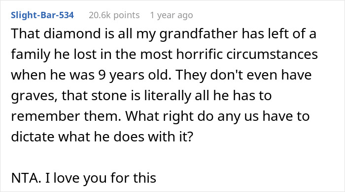 Bride-To-Be Wants Stepsister&rsquo;s Heirloom Diamond For Engagement Ring, But Grandpa Says &ldquo;No Way&rdquo;