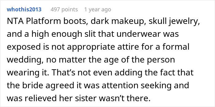 15YO Ruins Dress By Making It Emo Despite It Being Bought For Her Sister’s Wedding, Gets Uninvited 15YO Ruins Dress By Making It Emo Despite It Being Bought For Her Sister’s Wedding, Gets Uninvited