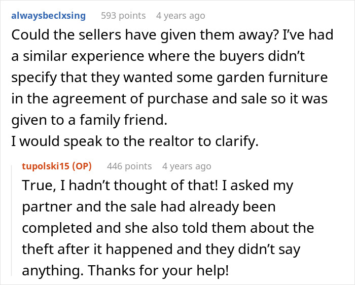 &ldquo;We Called The Police&rdquo;: Newcomer Discovers Her Bench And Plants Displayed In Neighbors&rsquo; Yard