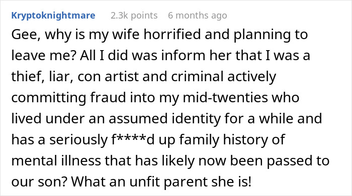 Man Screams At Wife After She Realizes His Secret Led To Their Kid's Sociopathic Actions